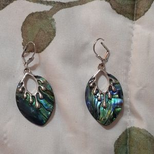 Blue green earrings